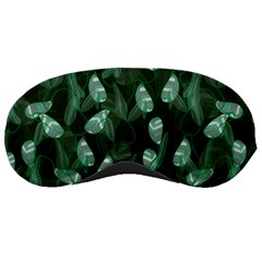 Plants Leaves Flowers Pattern Sleeping Mask by Ravend