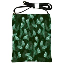 Plants Leaves Flowers Pattern Shoulder Sling Bag by Ravend