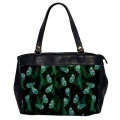 Plants Leaves Flowers Pattern Oversize Office Handbag by Ravend