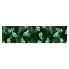 Plants Leaves Flowers Pattern Oblong Satin Scarf (16  X 60 ) by Ravend