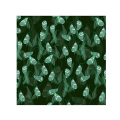 Plants Leaves Flowers Pattern Square Satin Scarf (30  X 30 ) by Ravend