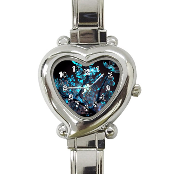 Art Ai Generated Cherry Blossom Blossoms Heart Italian Charm Watch