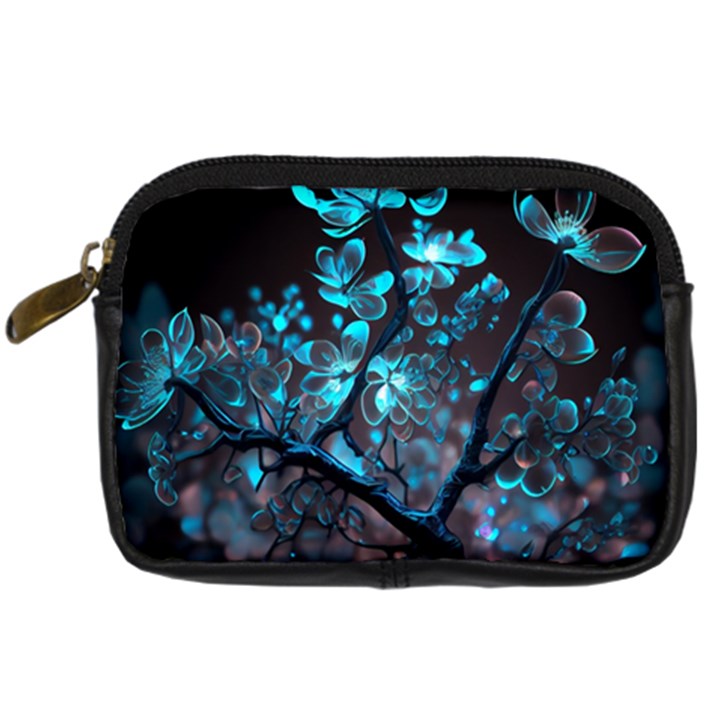 Art Ai Generated Cherry Blossom Blossoms Digital Camera Leather Case