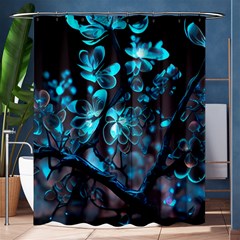 Art Ai Generated Cherry Blossom Blossoms Shower Curtain 60  X 72  (medium)  by Ravend