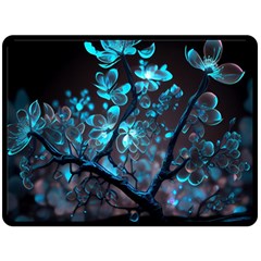 Art Ai Generated Cherry Blossom Blossoms Fleece Blanket (large) by Ravend