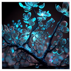 Art Ai Generated Cherry Blossom Blossoms Wooden Puzzle Square by Ravend