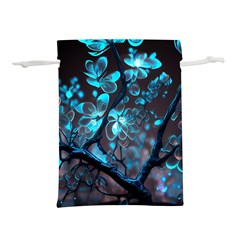 Art Ai Generated Cherry Blossom Blossoms Lightweight Drawstring Pouch (l) by Ravend