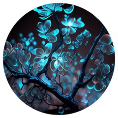 Art Ai Generated Cherry Blossom Blossoms Round Trivet by Ravend