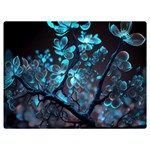 Art Ai Generated Cherry Blossom Blossoms One Side Premium Plush Fleece Blanket (Extra Small) 40 x30  Blanket Front