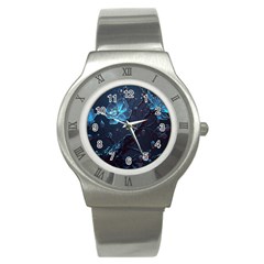 Ai Generated Cherry Blossom Blossoms Art Stainless Steel Watch by Ravend