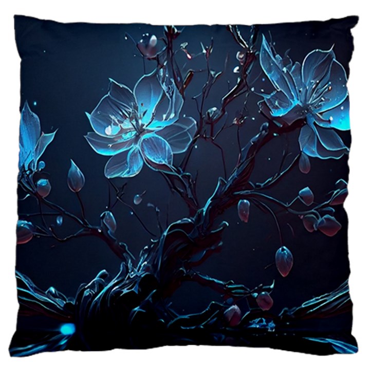 Ai Generated Cherry Blossom Blossoms Art Standard Premium Plush Fleece Cushion Case (Two Sides)