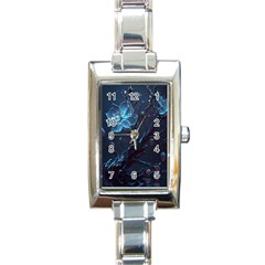 Ai Generated Cherry Blossom Blossoms Art Rectangle Italian Charm Watch by Ravend