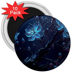 Ai Generated Cherry Blossom Blossoms Art 3  Magnets (10 Pack)  by Ravend