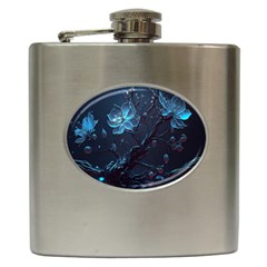 Ai Generated Cherry Blossom Blossoms Art Hip Flask (6 Oz) by Ravend