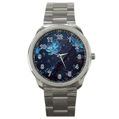 Ai Generated Cherry Blossom Blossoms Art Sport Metal Watch by Ravend