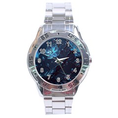 Ai Generated Cherry Blossom Blossoms Art Stainless Steel Analogue Watch by Ravend