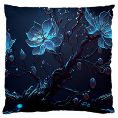 Ai Generated Cherry Blossom Blossoms Art Large Cushion Case (one Side) by Ravend