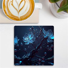 Ai Generated Cherry Blossom Blossoms Art Uv Print Square Tile Coaster  by Ravend