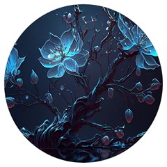 Ai Generated Cherry Blossom Blossoms Art Round Trivet by Ravend