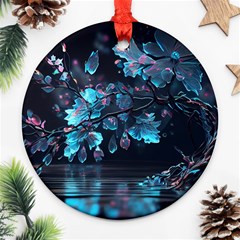 Ai Generated Cherry Blossom Ornament (round) by Ravend