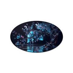 Ai Generated Cherry Blossom Sticker Oval (10 Pack) by Ravend