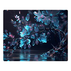 Ai Generated Cherry Blossom Premium Plush Fleece Blanket (large) by Ravend