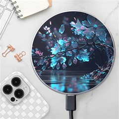 Ai Generated Cherry Blossom Wireless Fast Charger(white) by Ravend