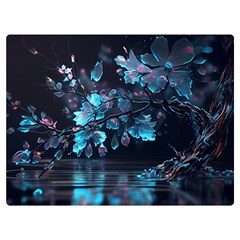 Ai Generated Cherry Blossom Premium Plush Fleece Blanket (extra Small)