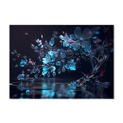 Ai Generated Cherry Blossom Crystal Sticker (a4) by Ravend