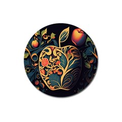 Ai Generated Apple Foliage Magnet 3  (round) by Ravend