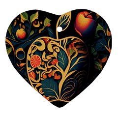 Ai Generated Apple Foliage Heart Ornament (two Sides) by Ravend