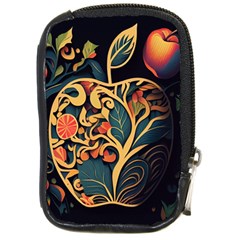 Ai Generated Apple Foliage Compact Camera Leather Case by Ravend