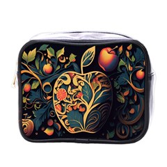 Ai Generated Apple Foliage Mini Toiletries Bag (one Side) by Ravend