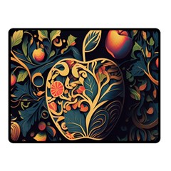 Ai Generated Apple Foliage One Side Fleece Blanket (small) by Ravend