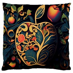 Ai Generated Apple Foliage Large Cushion Case (one Side) by Ravend