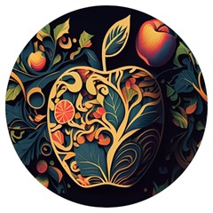 Ai Generated Apple Foliage Round Trivet by Ravend