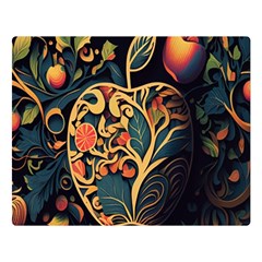 Ai Generated Apple Foliage One Side Premium Plush Fleece Blanket (large) by Ravend