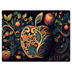 Ai Generated Apple Foliage One Side Premium Plush Fleece Blanket (extra Small) by Ravend