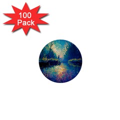 Oil Painting Night Scenery Fantasy 1  Mini Buttons (100 Pack)  by Ravend