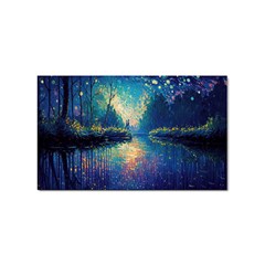 Oil Painting Night Scenery Fantasy Sticker Rectangular (10 Pack) by Ravend