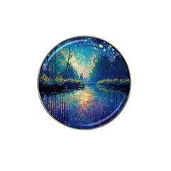 Oil Painting Night Scenery Fantasy Hat Clip Ball Marker