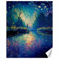 Oil Painting Night Scenery Fantasy Canvas 11  X 14  by Ravend