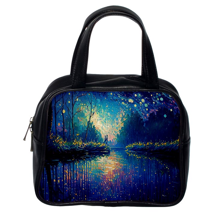 Oil Painting Night Scenery Fantasy Classic Handbag (One Side)