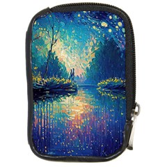 Oil Painting Night Scenery Fantasy Compact Camera Leather Case by Ravend