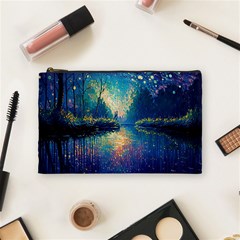 Oil Painting Night Scenery Fantasy Cosmetic Bag (medium) by Ravend