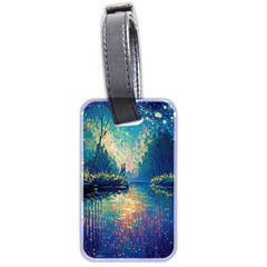 Oil Painting Night Scenery Fantasy Luggage Tag (two Sides) by Ravend