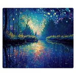 Oil Painting Night Scenery Fantasy Premium Plush Fleece Blanket (Small) 50 x40  Blanket Front