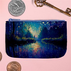 Oil Painting Night Scenery Fantasy Large Coin Purse by Ravend