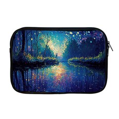 Oil Painting Night Scenery Fantasy Apple Macbook Pro 17  Zipper Case by Ravend