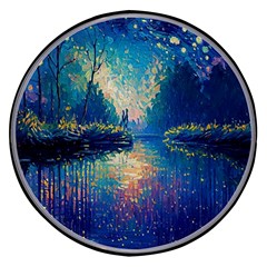 Oil Painting Night Scenery Fantasy Wireless Fast Charger(black) by Ravend